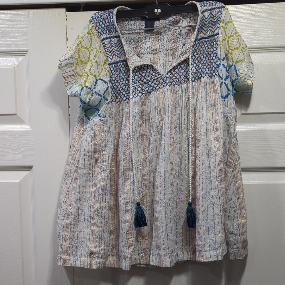 Rachel Roy Multicolor Boho Top with Tassels